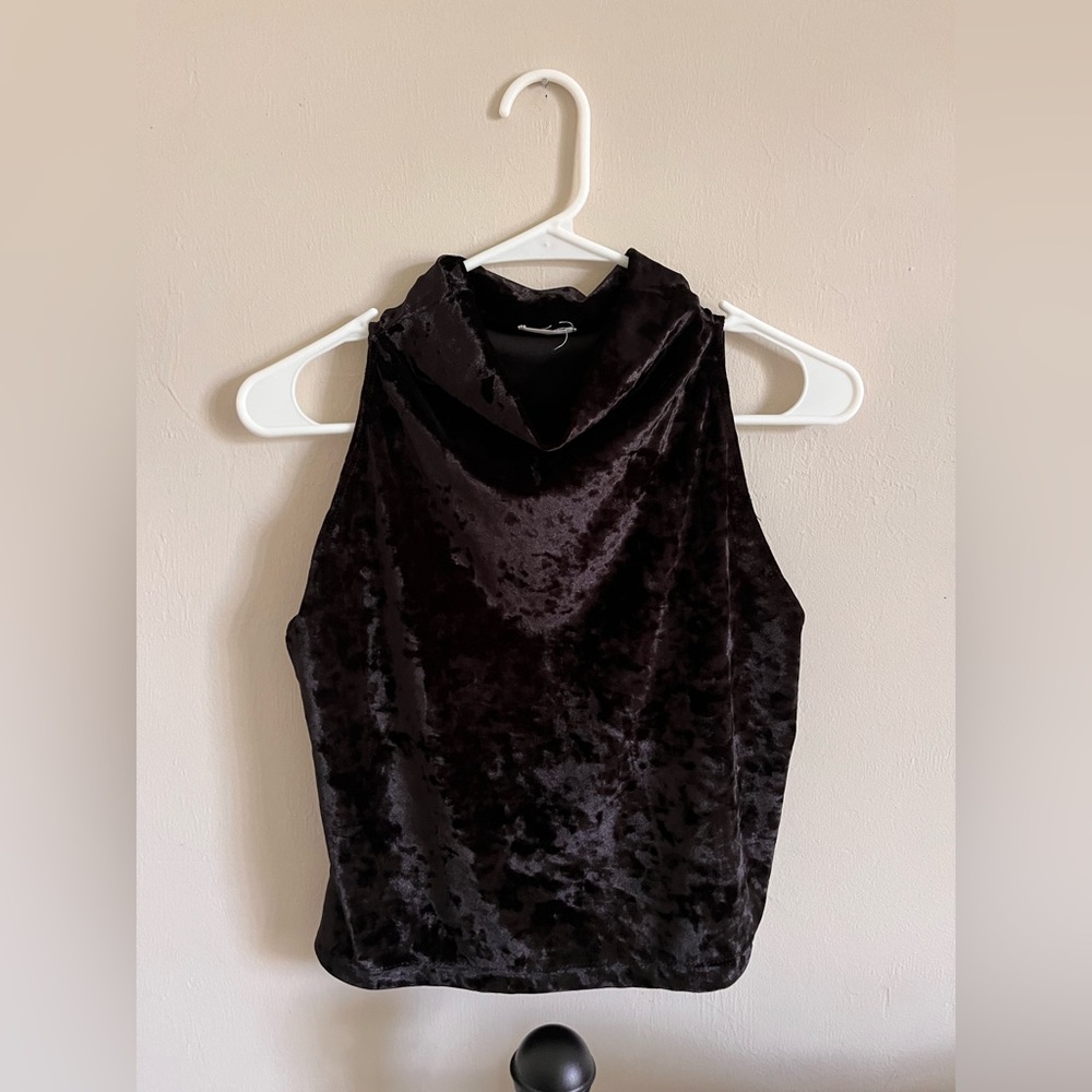 Black Velvet Mock Tank